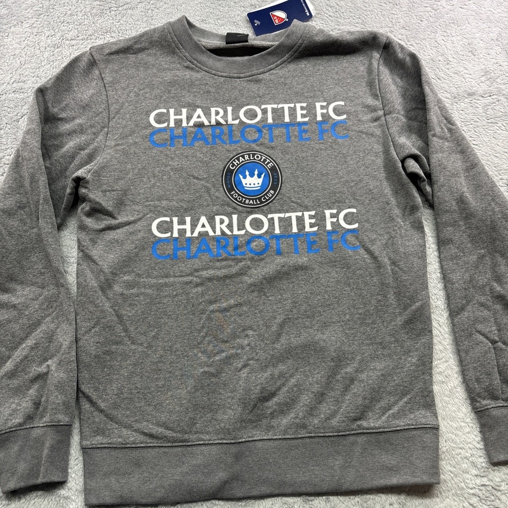 Charlotte Football Club Crew Neck Sweatshirt‎ Men's Small MLS Soccer
